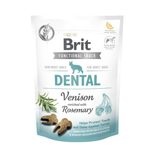 Functional Snack jutalomfalat – Dental - Szarvas és Rozmaring 150 g (Brit Care)