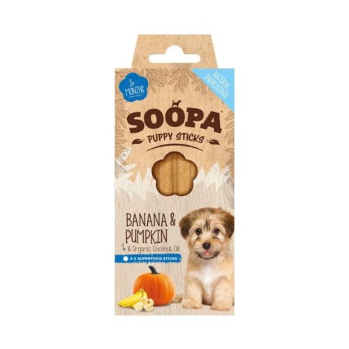 Banán És Sütőtök Puppy Dental Sticks  100 G (Soopa)