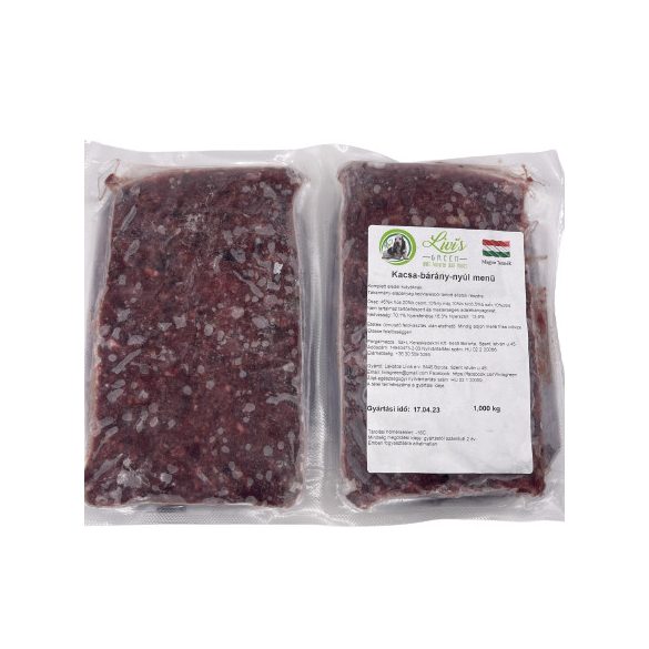 Kacsa-Bárány-Nyúl menü 1 kg (Livi's Green)