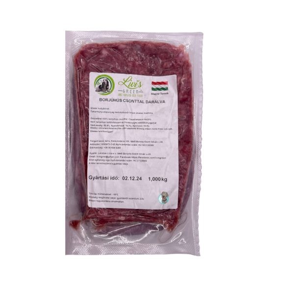 Borjúhús csonttal darálva 2x500 g (Livi's Green)