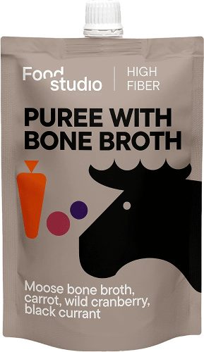 Jávorszarvas csontleveses püré sárgarépával, vad tőzegáfonyával és fekete ribizlivel, 150ml, (Food Studio)