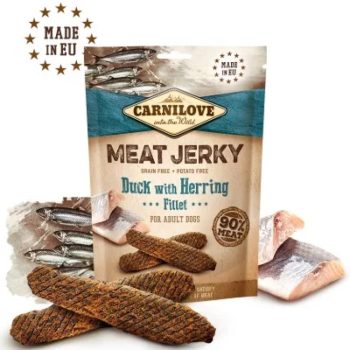   Meat Jerky Snack Jutalomfalat– Kacsával és Hering filével - 100 g ( Carnilove )