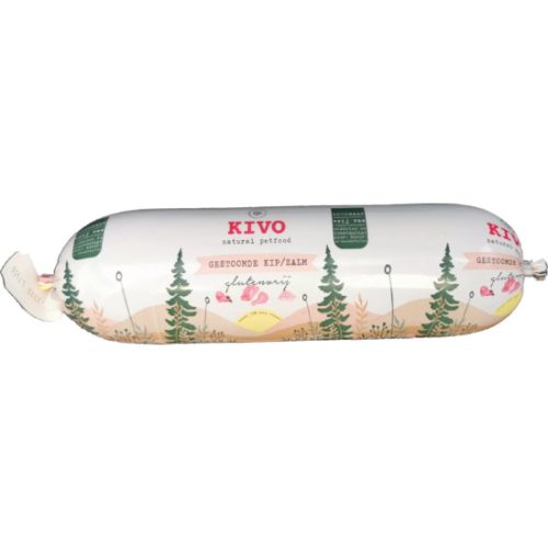 Párolt Csirkehús Lazaccal, zöldséggel és gyümölccsel 600 g (KIVO)