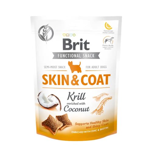 Functional Snack jutalomfalat – Skin & Coat - Plankton és Kókusz 150 g (Brit Care)