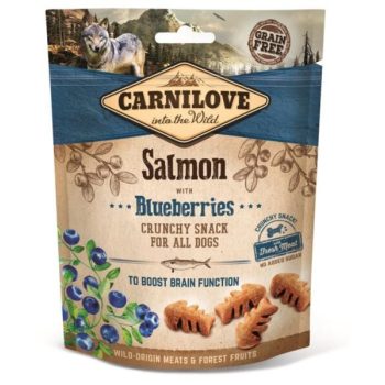   Crunchy Ropogós Jutalomfalat – Lazac hússal és áfonyával 200 g (Carnilove)