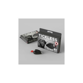   Vegyszermentes ultrahangos kullancs- és bolhariasztó medál kutyáknak és macskáknak / fekete (Tickless)