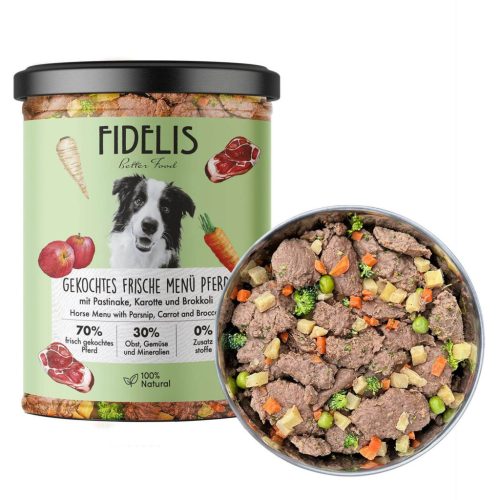 Fidelis főtt menü ló, paszternák, sárgarépa és brokkoli 800 g  (SaNa)