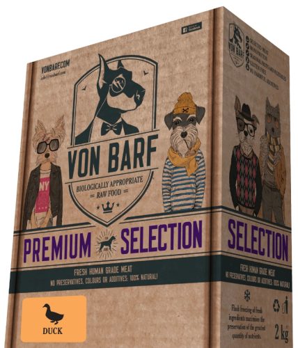 Von Barf Premium Selection Duck – Kacsa menü 2kg (250g x 8db)