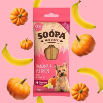 Banán És Sütőtök Mini Dental Sticks  100 G (Soopa)