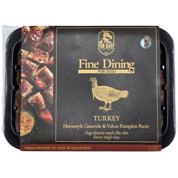   Von Barf Fine Dining Párolt Menü – Pulyka & Sütőtök 400 g