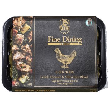 Von Barf Fine Dining Párolt Menü – Csirke & Rizs 400 g