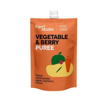   Zöldség- és bogyósgyümölcs-püré édesburgonyával, almával és tőzegáfonyával, 150ml, (Food Studio)