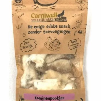   Szőrös Nyúlláb – 100% természetes jutalomfalat kutyáknak - 100 g ( Carniwell)