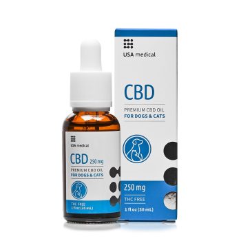 CBD olaj kutyáknak 250 mg CBD / 30 ml (USA Medical)