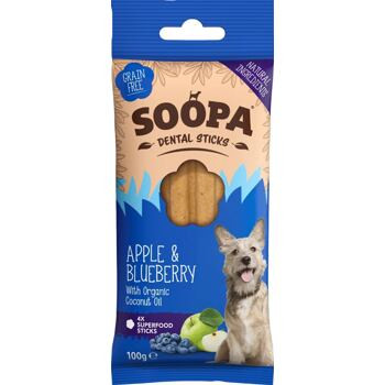 Alma és Kék Áfonya Dental Sticks 100 G (Soopa)
