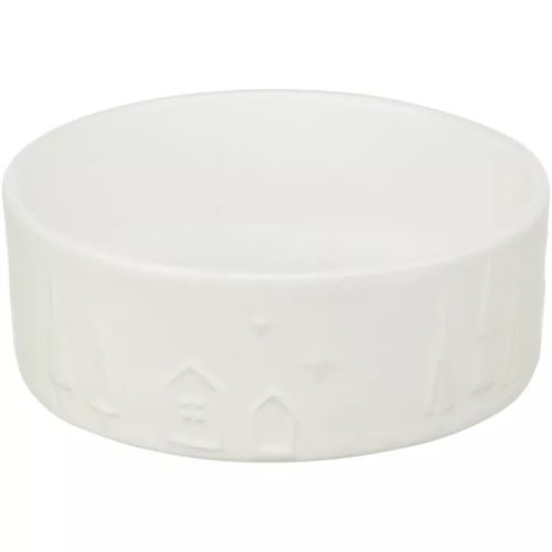 Karácsonyi mintás kerámia tál, 1,4 l/ 20 cm, fehér