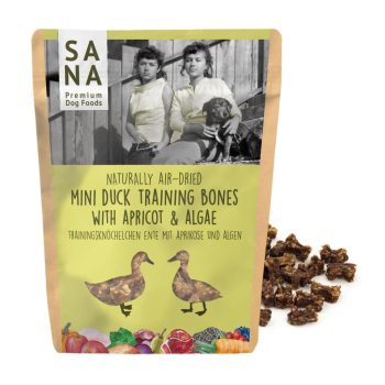   Mini Tréning snack - 100% kacsa sárgabarackkal és hínárral - 100 g ( SANA )