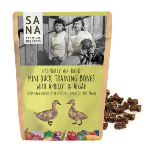 Mini Tréning snack - 100% kacsa sárgabarackkal és hínárral - 100 g ( SANA )