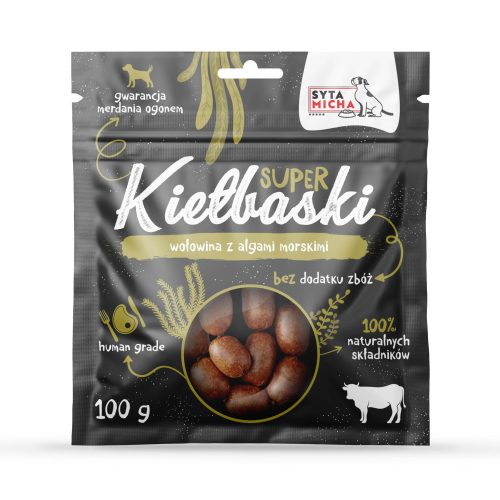 Apró kolbászkák - Marhahús - tengeri algával 100 g (Syta Micha)