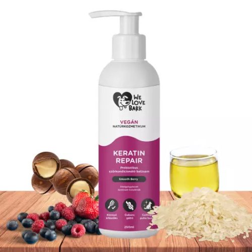 Prebiotikus szőrkondicionáló balzsam kutyáknak - Keratin Repair 250 ml - (We Love Bark)