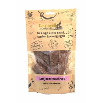   Nyúlhús Snack Csíkok – 100% természetes jutalomfalat kutyáknak - 100 g ( Carniwell)