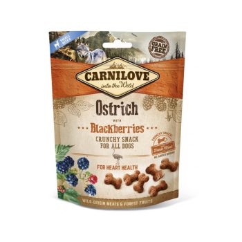   Crunchy Ropogós Jutalomfalat - Strucc hússal és szederrel - 200 g (Carnilove)