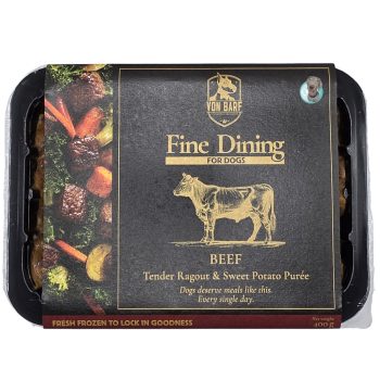   Von Barf Fine Dining Párolt Menü – Marha & Édesburgonya 400 g