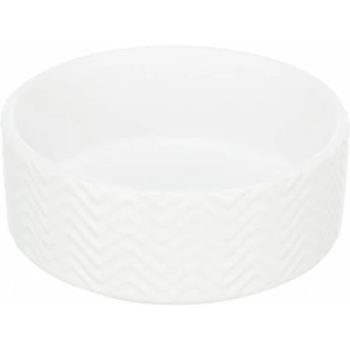   Ceramic Bowl - kerámia tál (nyomott mintával, fehér) kutyák részére (0,4l/13cm) 