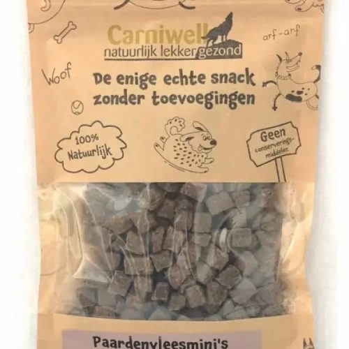 Tréning Lóhús Falatok (mini) – 100% természetes jutalomfalat kutyáknak - 200 g ( Carniwell)