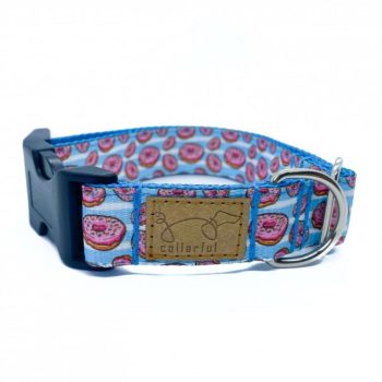 Rószaszín fánkos Nyakörv (műanyag csattal)