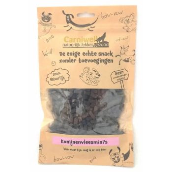   Tréning Nyúlhús Falatok (mini) – 100% természetes jutalomfalat kutyáknak - 200 g ( Carniwell)