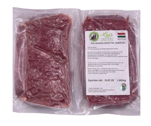 Pulykahús csonttal és porccal darálva 1 kg (Livi's Green)