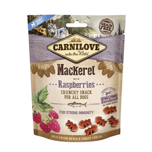 Dog Crunchy Snack Makréla Málnával 200 g ( CarniLove )