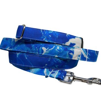   Kék-Fehér mintás nyakörv 2.5 cm széles (műanyag csattal)