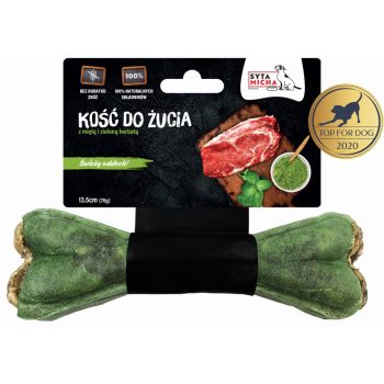   Rágócsont a friss leheletért Marhahússal, Mentával és Zöld teával 13.5 cm (Syta Micha)