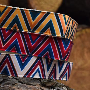 Orange striped Nyakörv - műanyag csattal